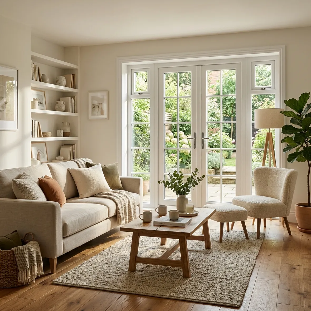 Large UPVC Windows in Living Room